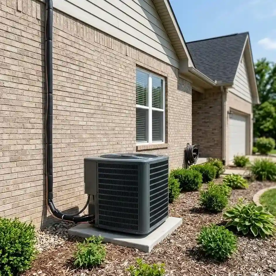 What Is the Ideal Indoor Humidity Level for Your Home? 1 Outdoor AC unit beside home